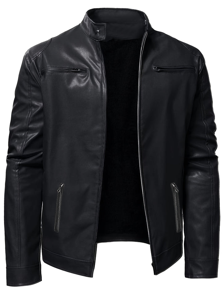 Ethan | Sleek Stand-Collar Moto Jacket