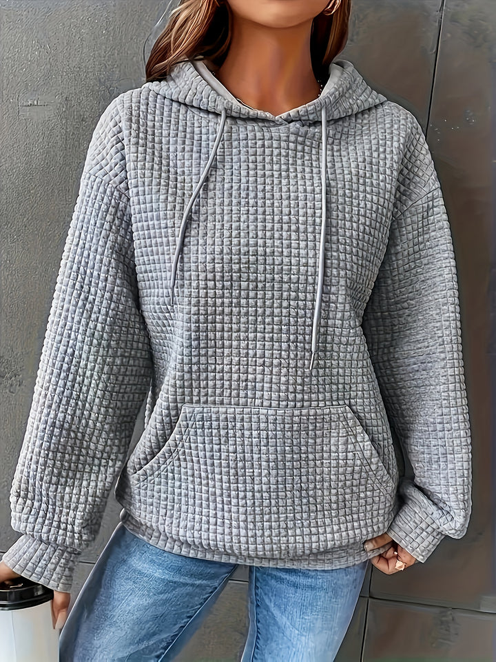 Lena | Cozy Waffle Knit Hooded Sweater
