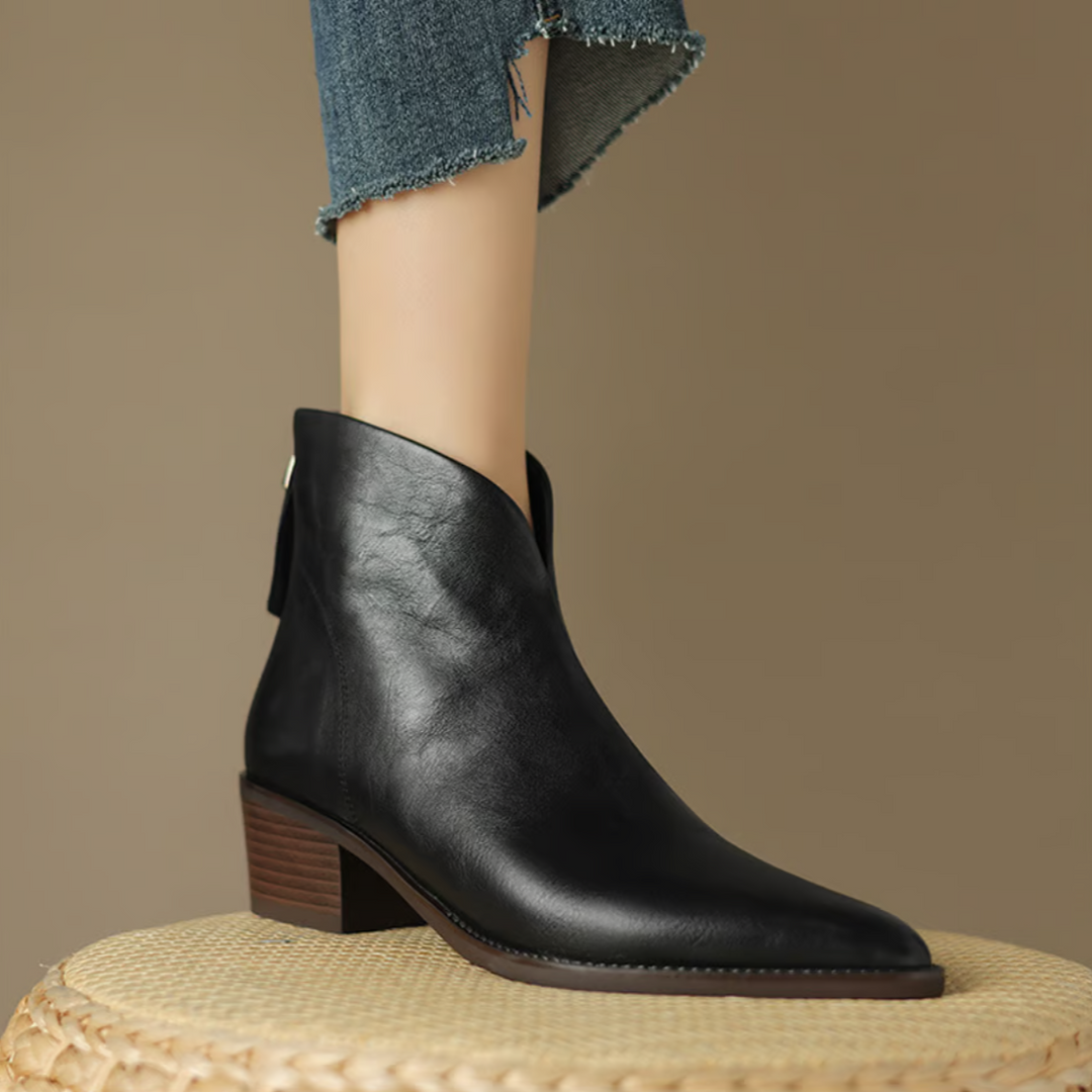 Elise | Low-Heel Luxury Ankle Boots