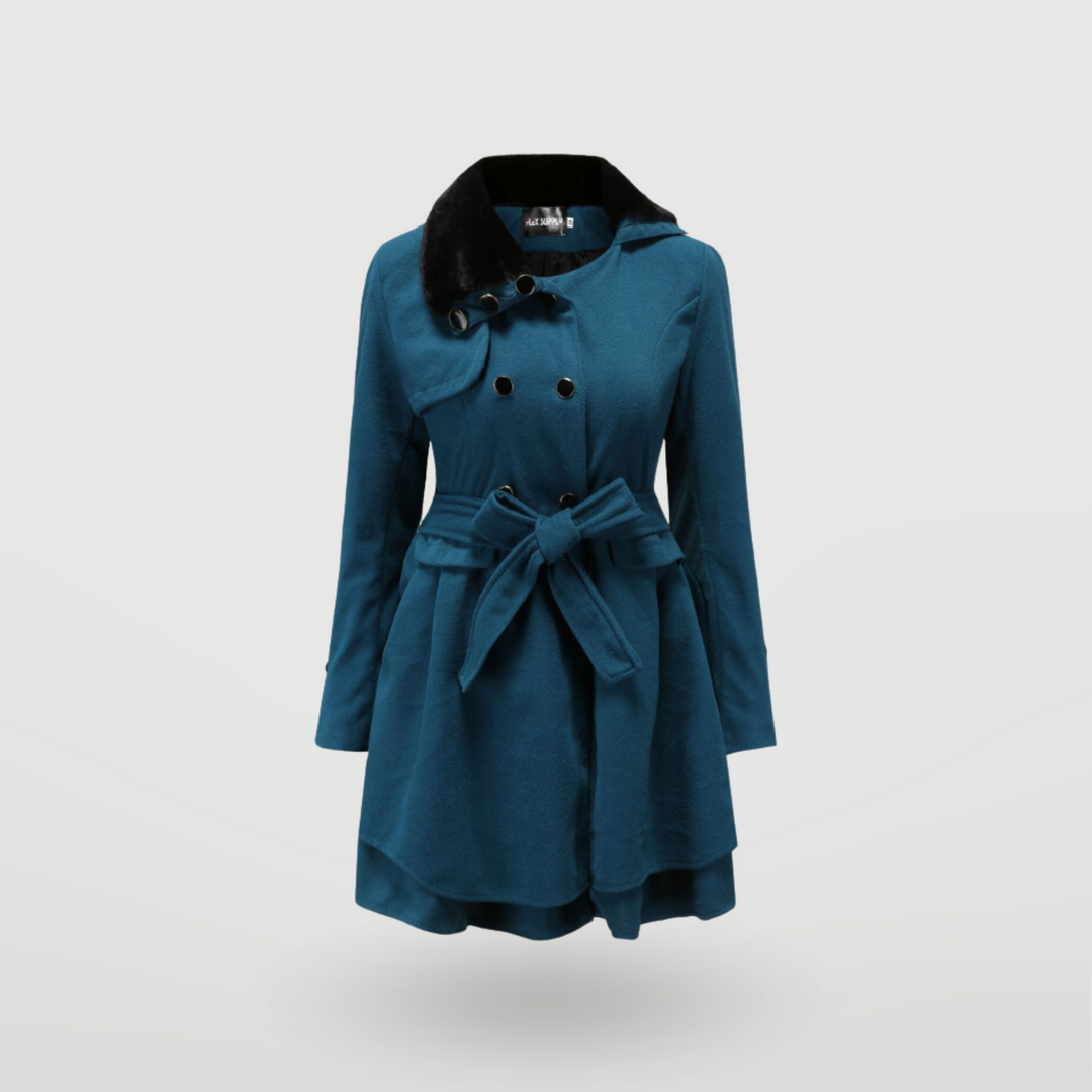 Vivienne | Sculpted Belted Flare Coat