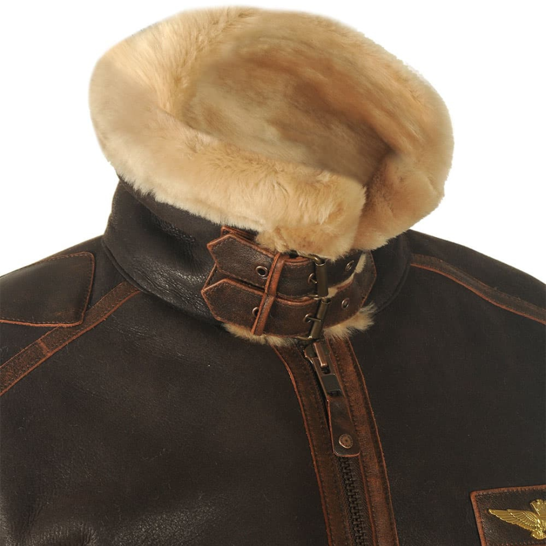 Hayes | Shearling-Lined Aviator Jacket