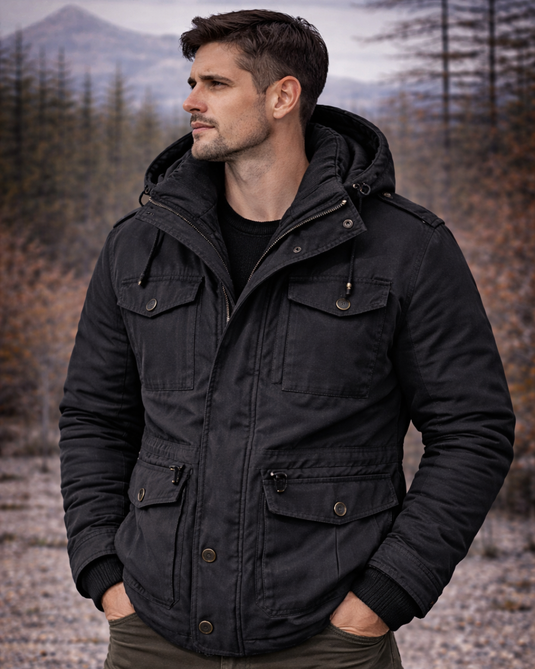 Caleb | Refined Structured Hooded Parka