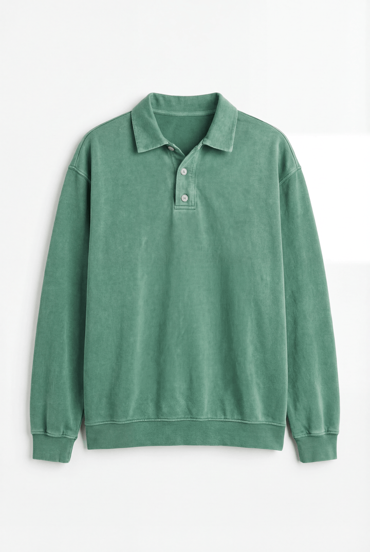 Harrison | Refined Long-Sleeve Polo Sweater
