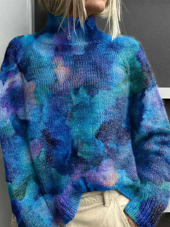 Megan | Cozy Patterned Turtleneck Sweater