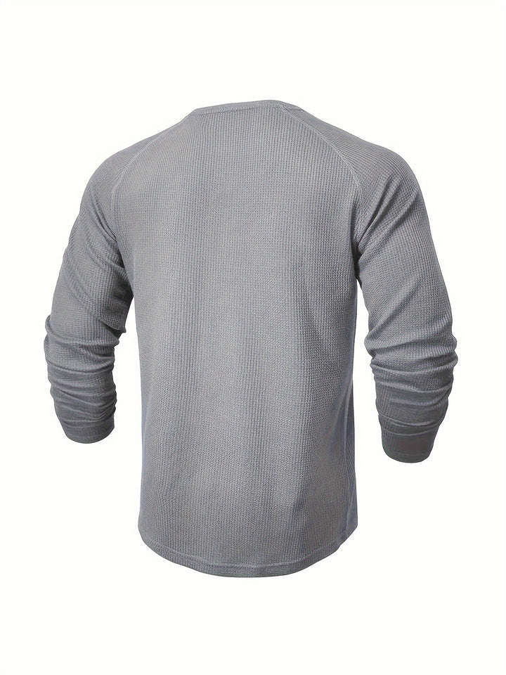 Connor | Classic Button-Neck Long Sleeve Tee