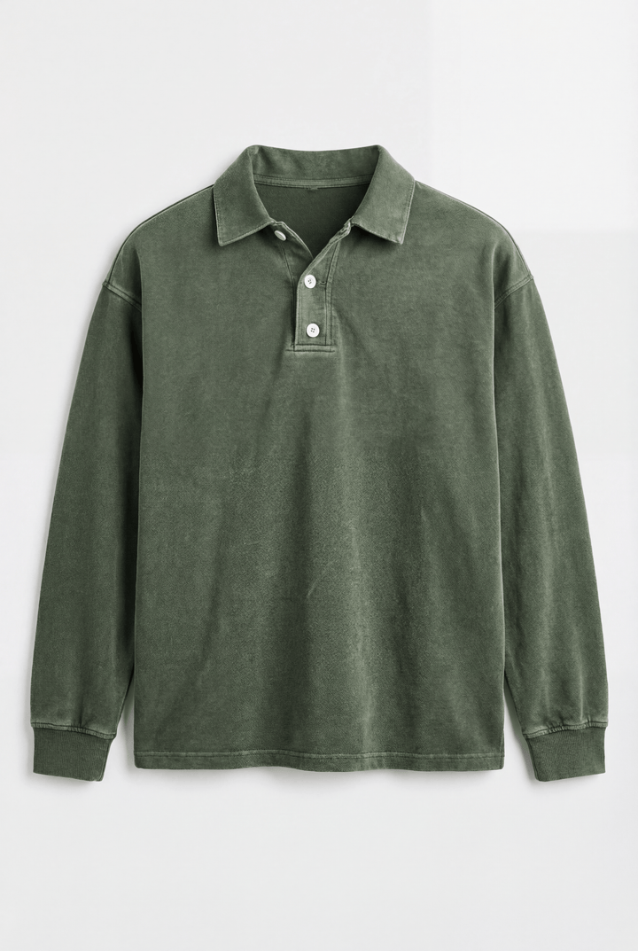 Harrison | Refined Long-Sleeve Polo Sweater