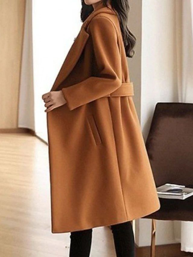 Eliza | Elegant Tailored Belted Silhouette Overcoat