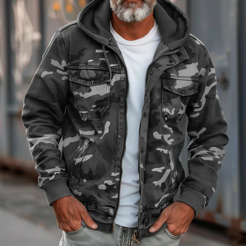 Beckett | Rugged Camo Hooded Utility Jacket