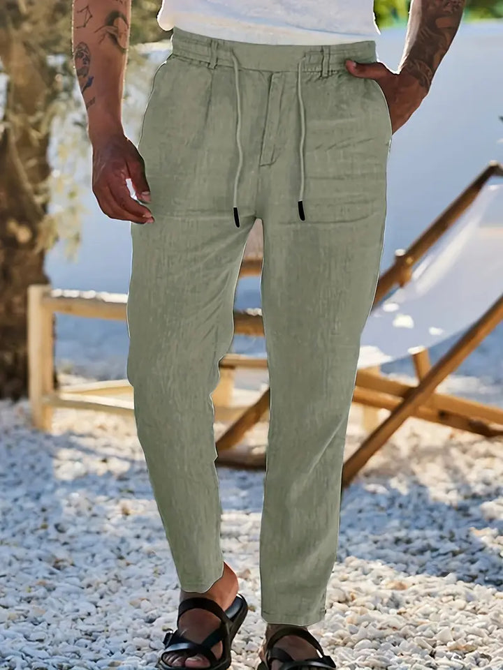 Evan | Easy Drawstring Tapered Fit Pants