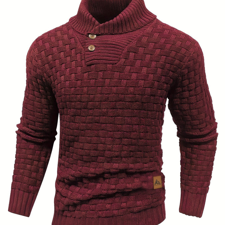 Hunter | Textured Button-Neck Sweater