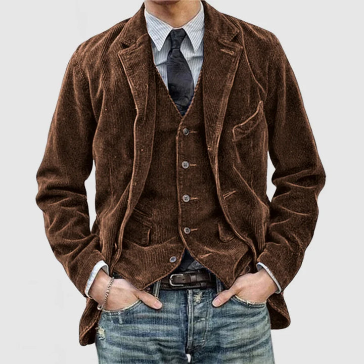 Frank | Premium 2-Piece Corduroy Blazer & Vest Set