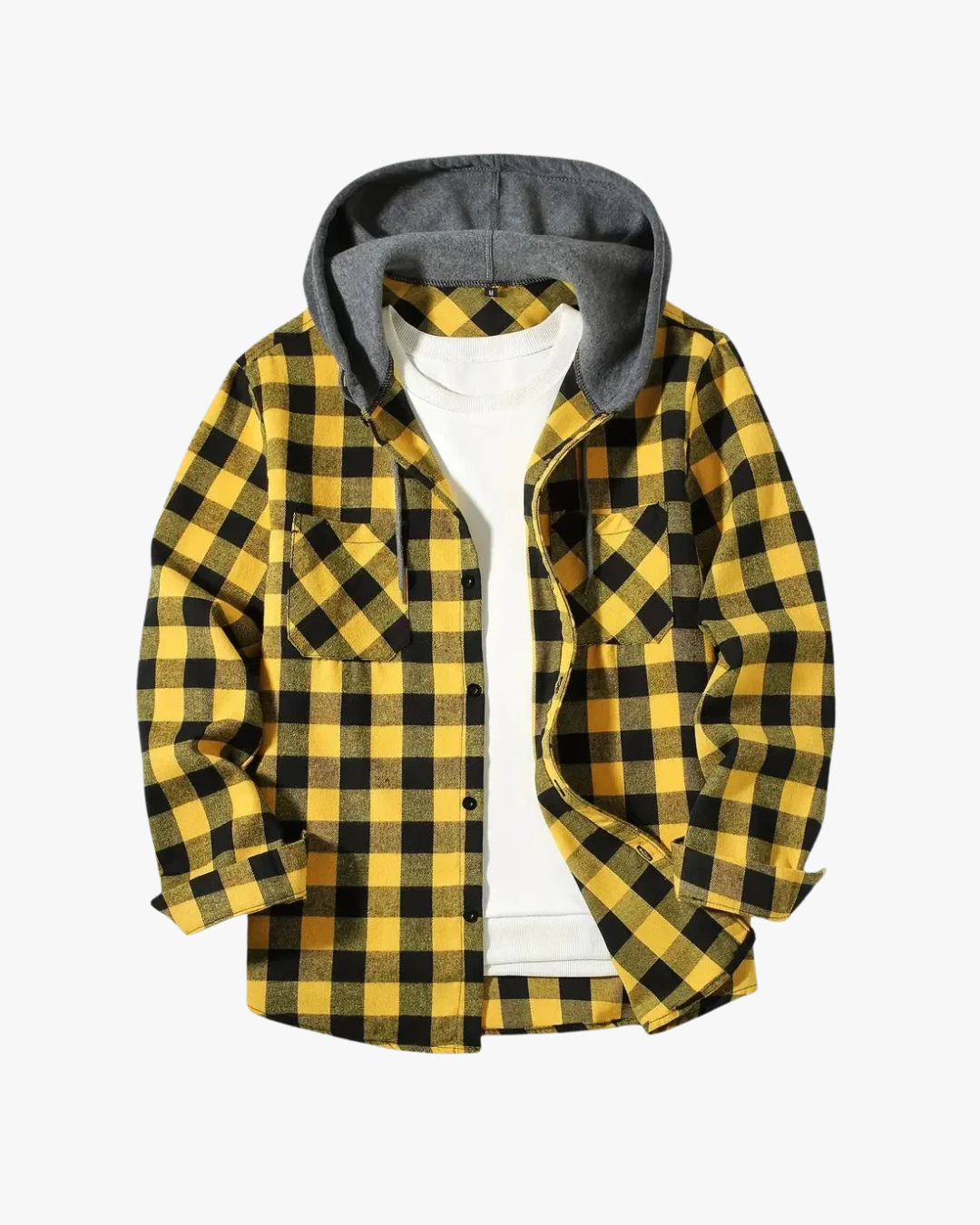 Rowan | Structured Plaid Hooded Statement Jacket