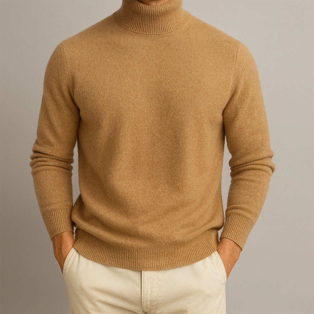 Elias | Refined High-Neck Smooth Silhouette Pullover