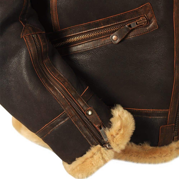 Hayes | Shearling-Lined Aviator Jacket