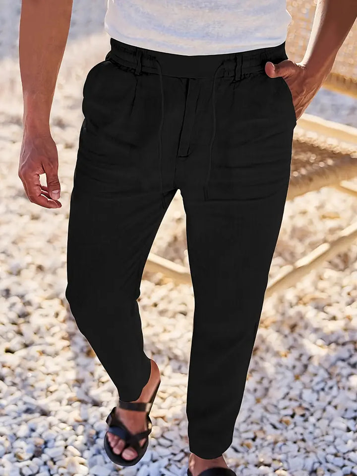 Evan | Easy Drawstring Tapered Fit Pants