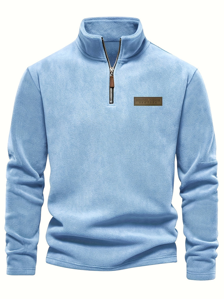 Evan | Classic Half-Zip Stand-Collar Sweater
