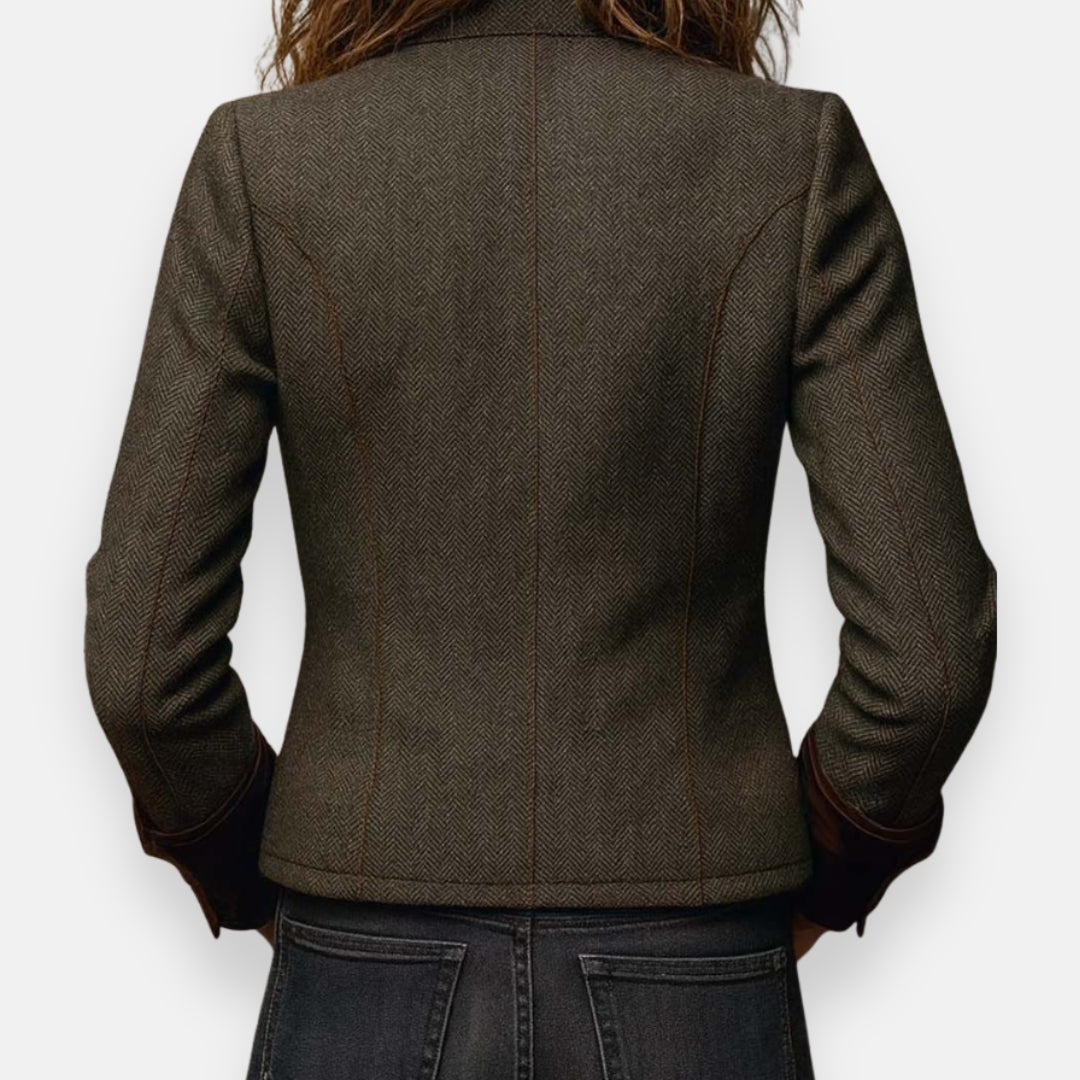 Claire | Refined Velvet-Trim Jacket