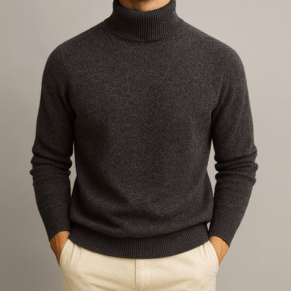 Elias | Refined High-Neck Smooth Silhouette Pullover