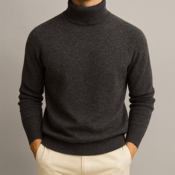 Elias | Refined High-Neck Smooth Silhouette Pullover