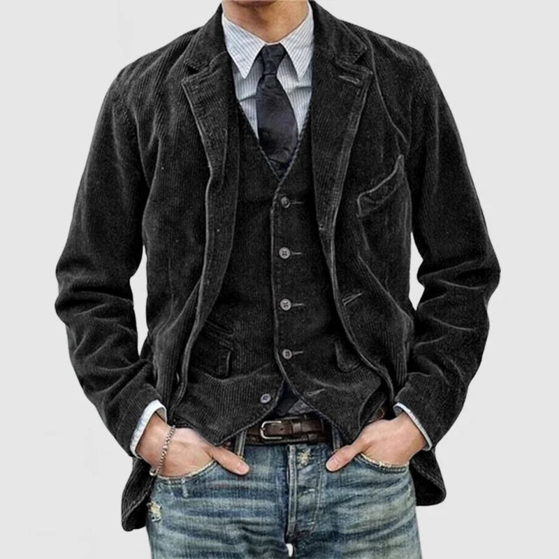 Frank | Premium 2-Piece Corduroy Blazer & Vest Set