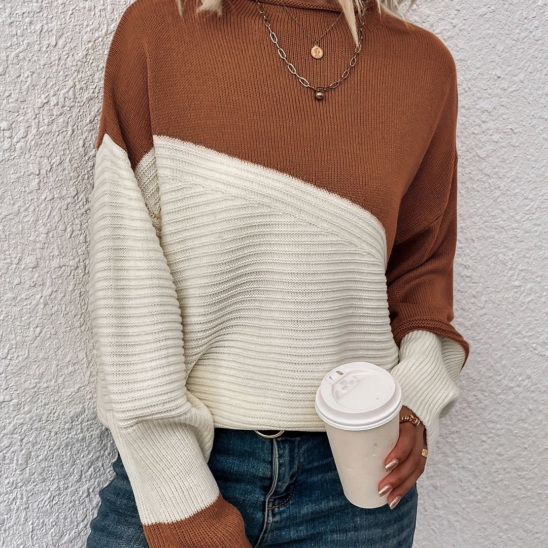Talia | Chic Two-Tone Drop-Shoulder Style Pullover