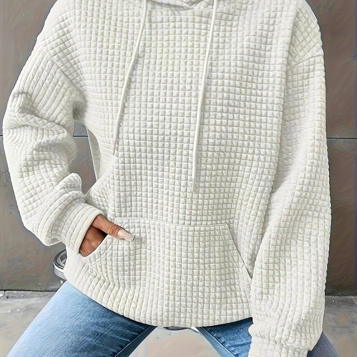 Lena | Cozy Waffle Knit Hooded Sweater