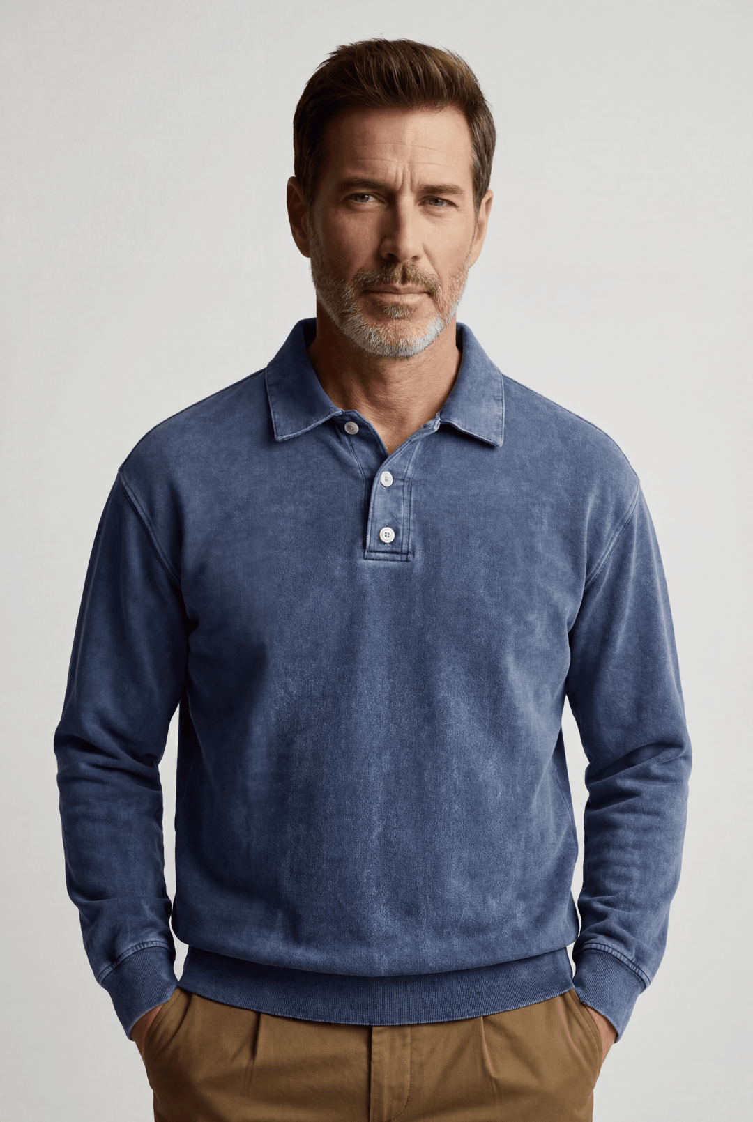 Harrison | Refined Long-Sleeve Polo Sweater