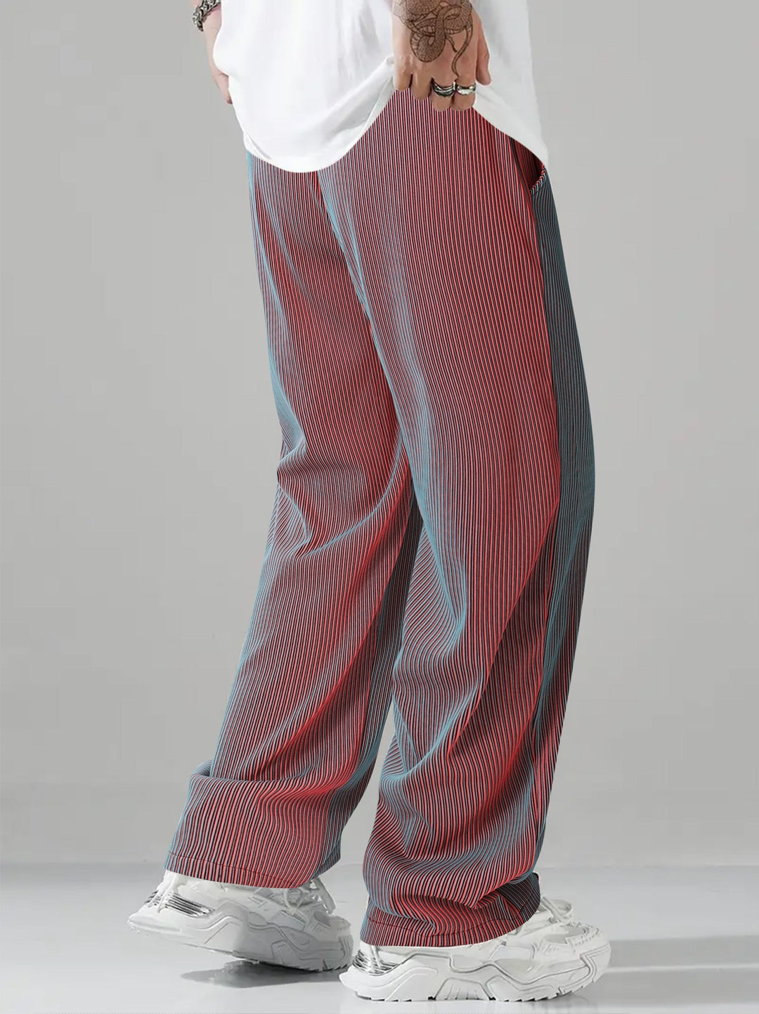 Ellison | Fluid Striped Straight-Leg Pants