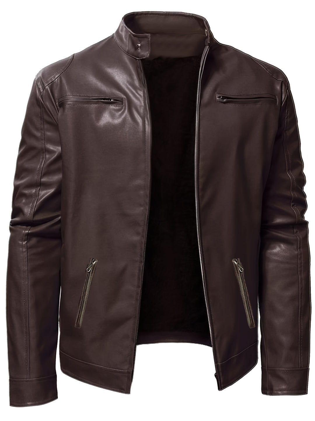 Ethan | Sleek Stand-Collar Moto Jacket