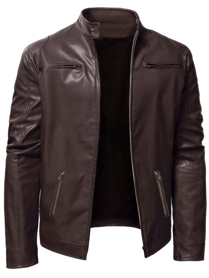 Ethan | Sleek Stand-Collar Moto Jacket