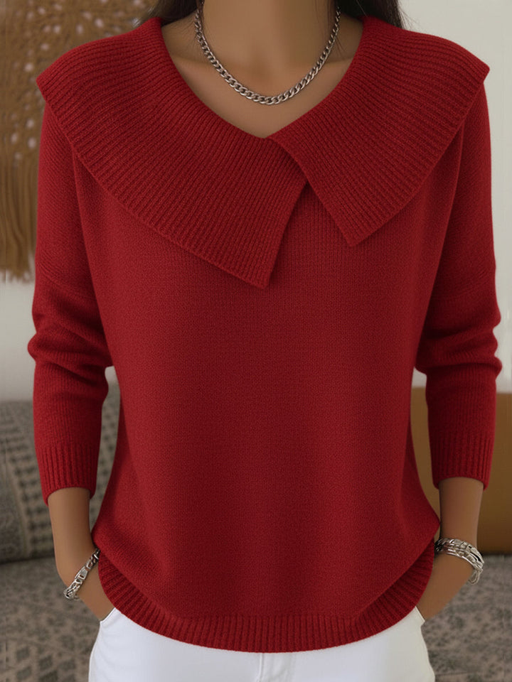 Kinsley | Cozy Festive Lapel Sweater
