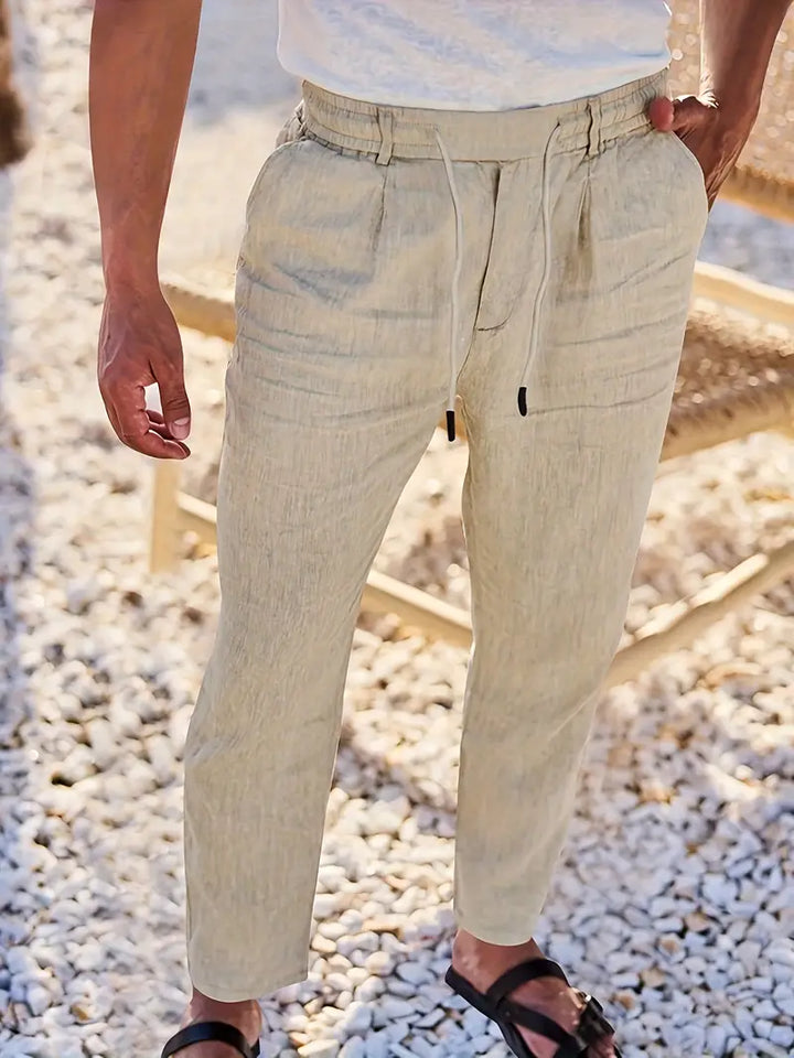 Evan | Easy Drawstring Tapered Fit Pants