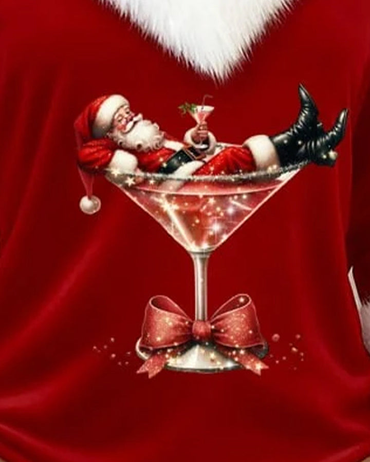 Ember | Festive Trim V-Neck Holiday Top