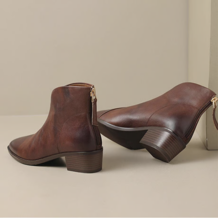 Elise | Low-Heel Luxury Ankle Boots