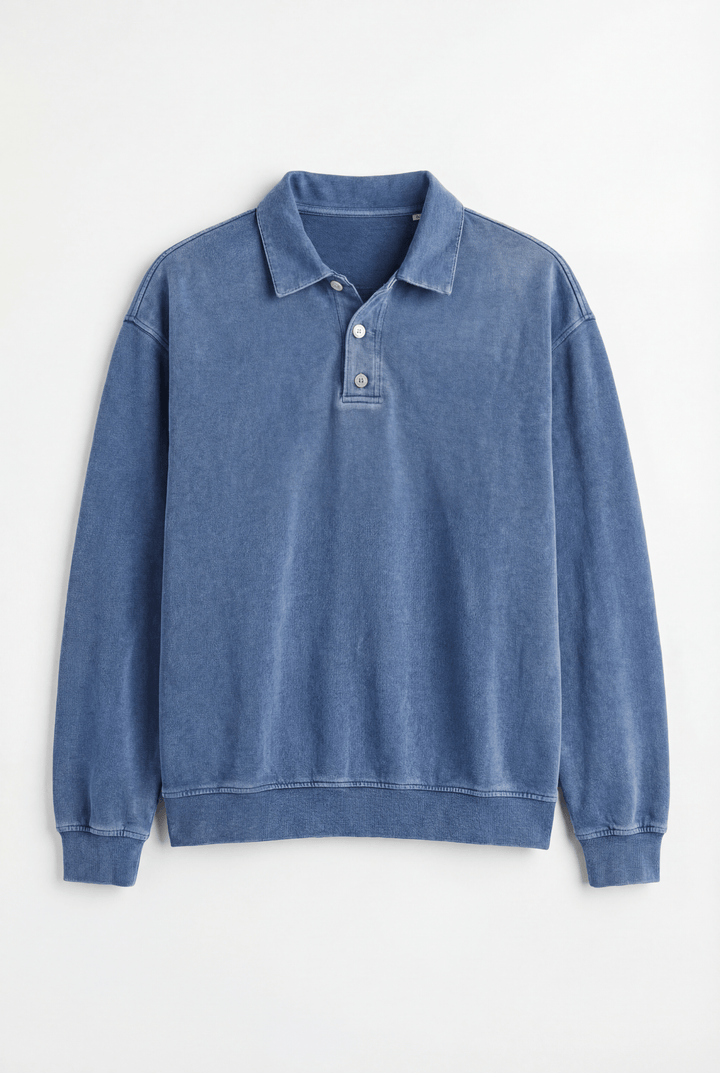 Harrison | Refined Long-Sleeve Polo Sweater