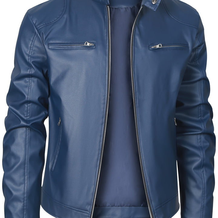 Ethan | Sleek Stand-Collar Moto Jacket