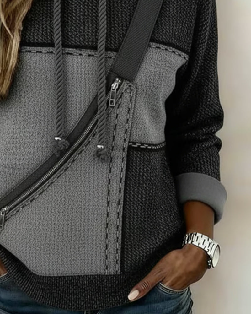 Naomi | Relaxed Color-Block Hoodie