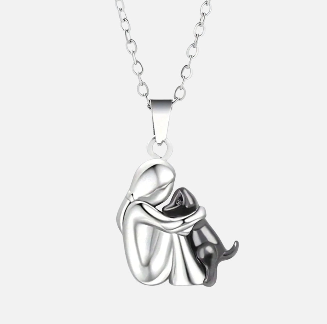 Elin | Loving Dog Embrace Necklace