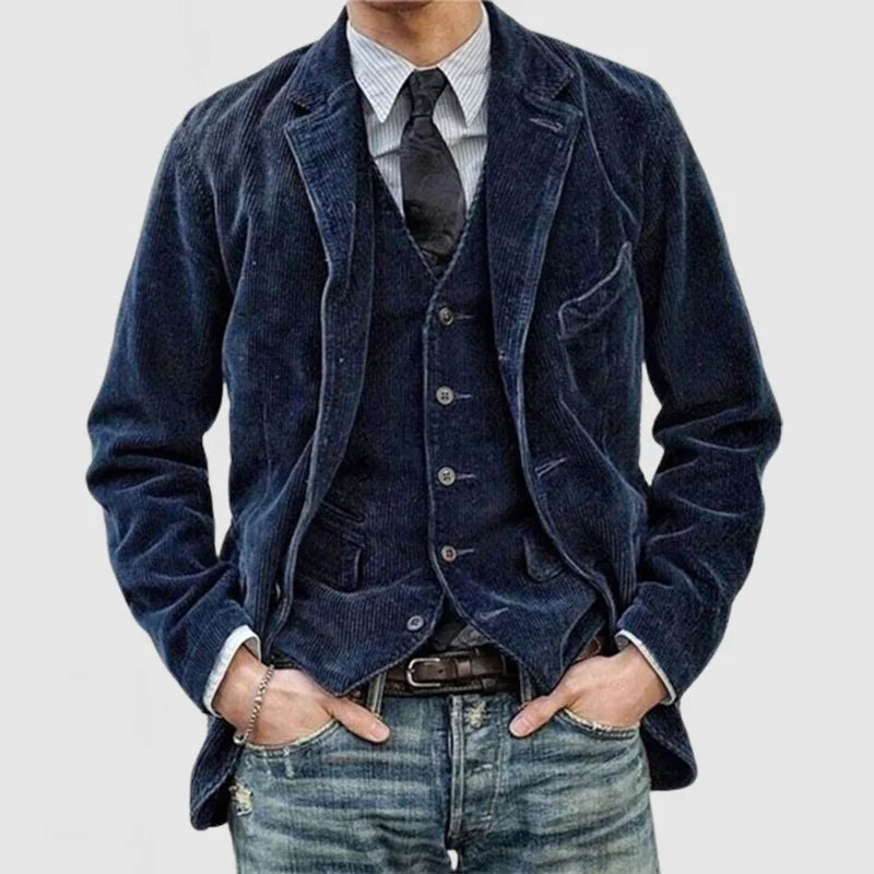 Frank | Premium 2-Piece Corduroy Blazer & Vest Set