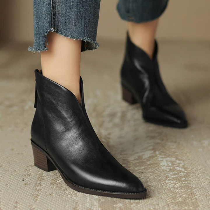 Elise | Low-Heel Luxury Ankle Boots