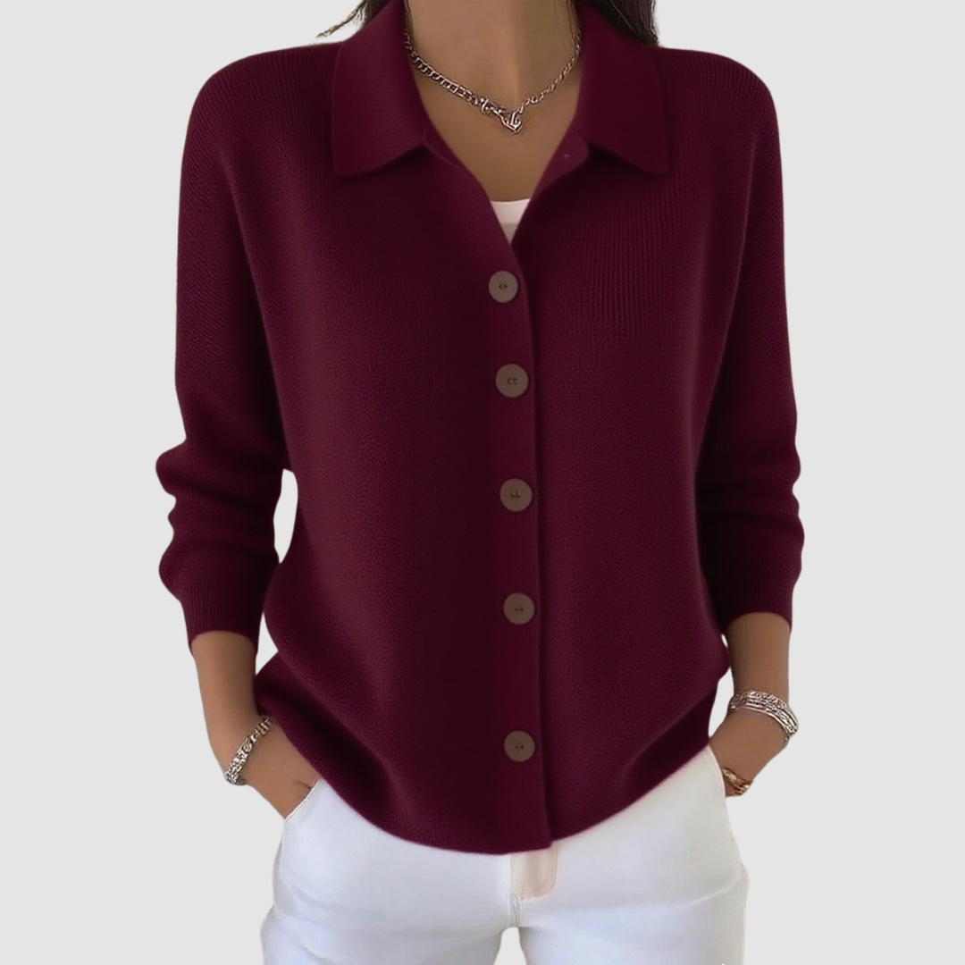 Brooke | Relaxed Button-Up Lapel Cardigan