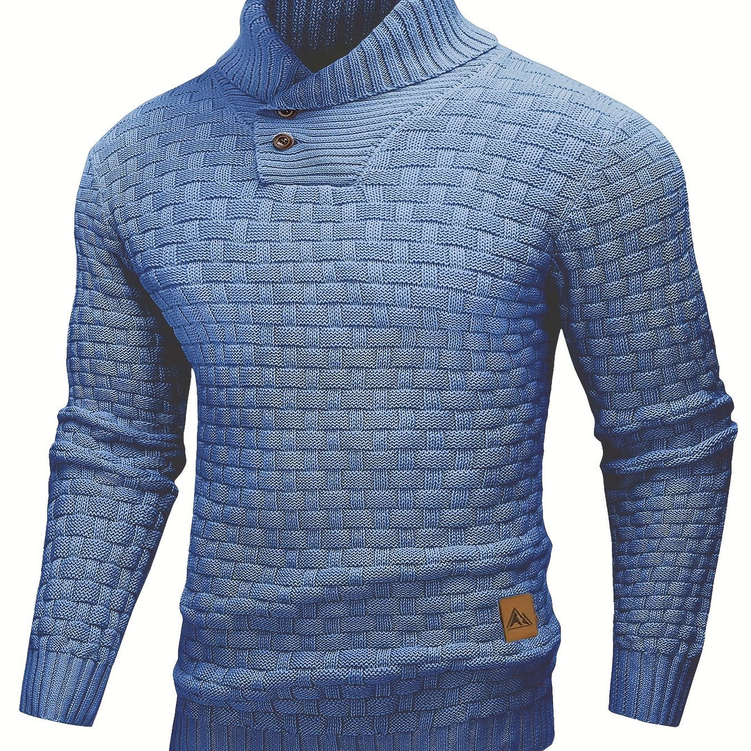 Hunter | Textured Button-Neck Sweater