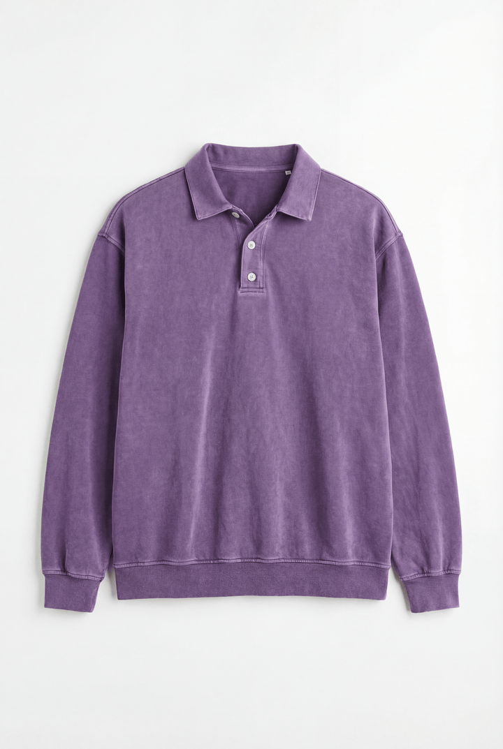 Harrison | Refined Long-Sleeve Polo Sweater