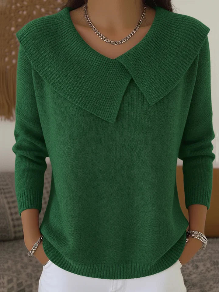 Kinsley | Cozy Festive Lapel Sweater