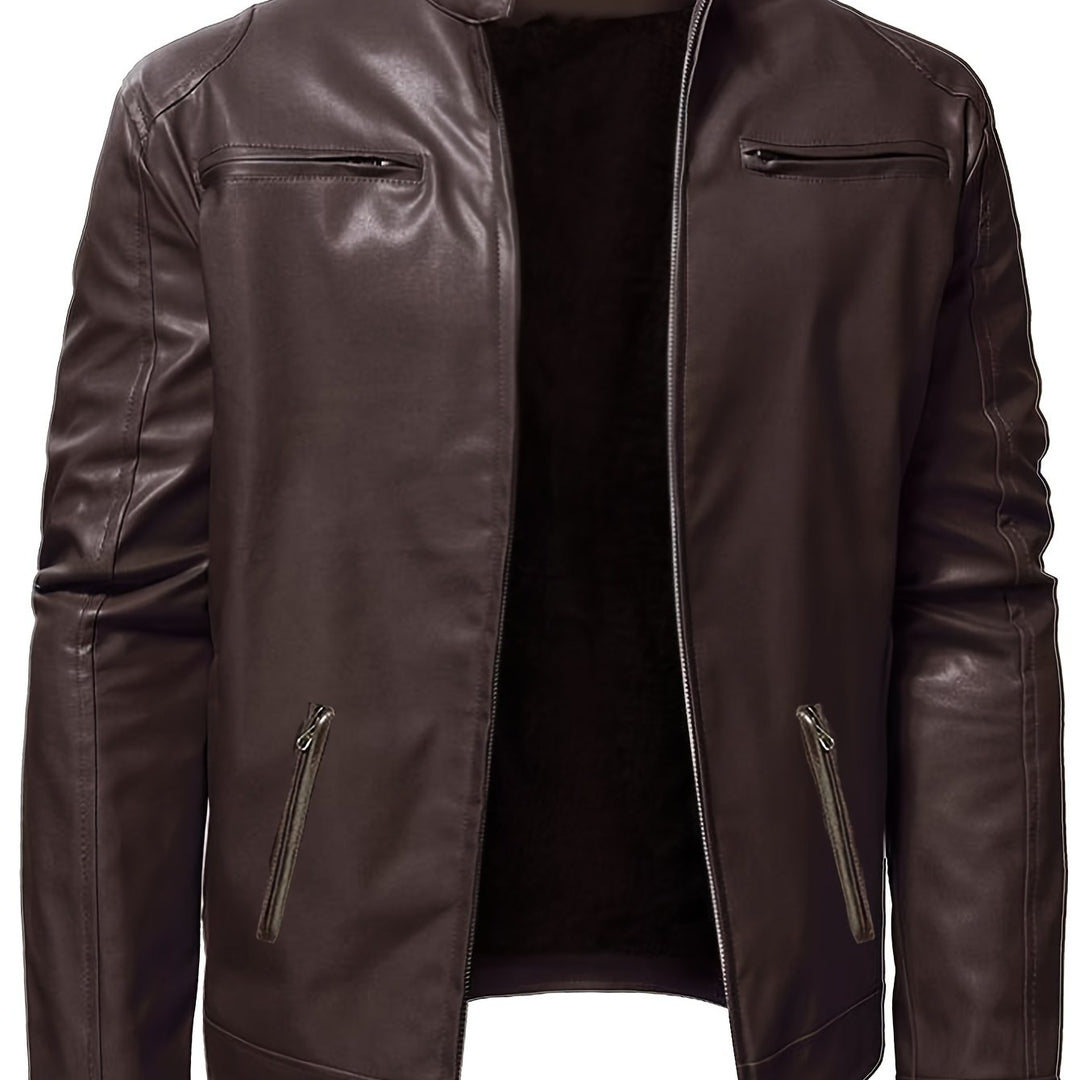 Ethan | Sleek Stand-Collar Moto Jacket