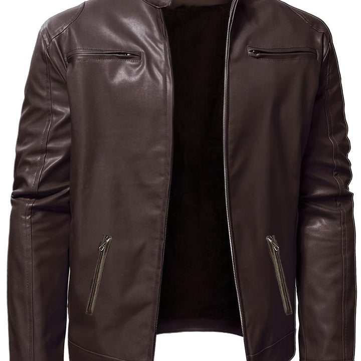 Ethan | Sleek Stand-Collar Moto Jacket