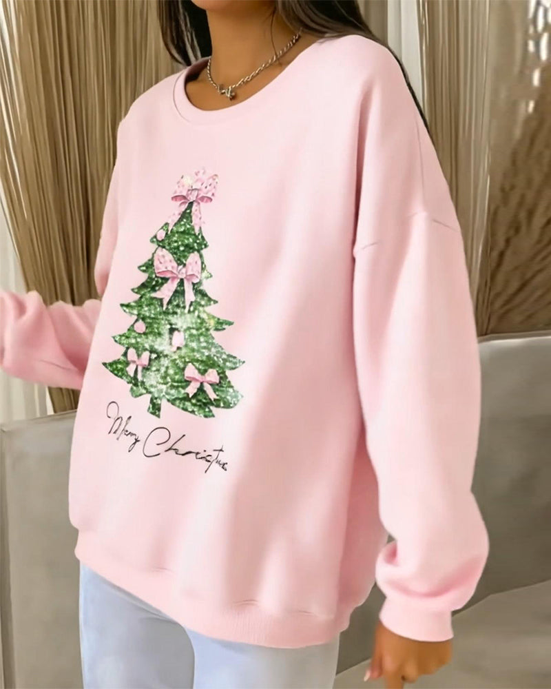 Tessa | Festive Round-Neck Christmas Tree Sweatshirt