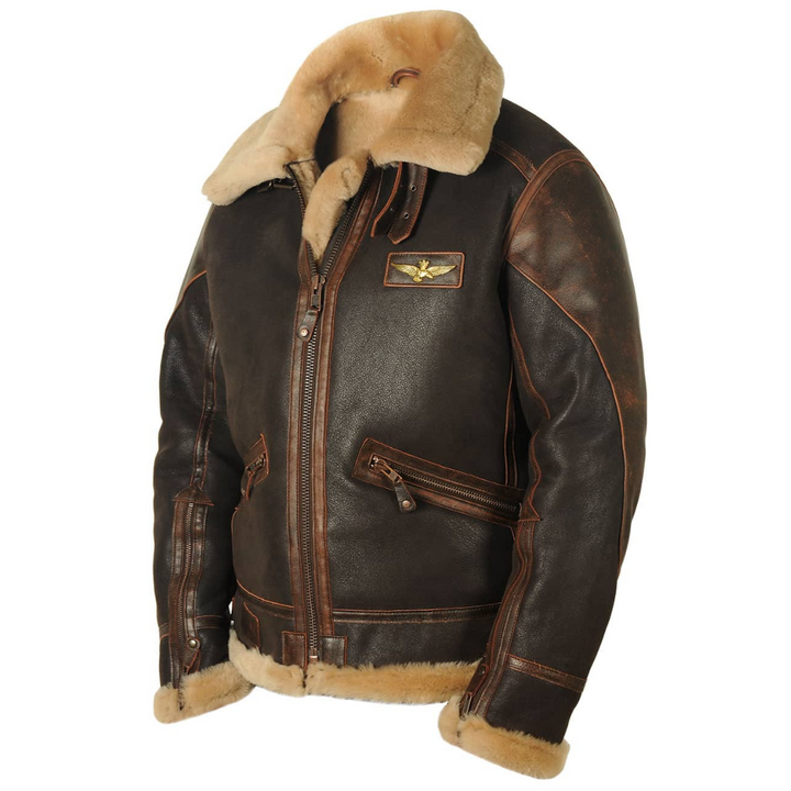 Hayes | Shearling-Lined Aviator Jacket