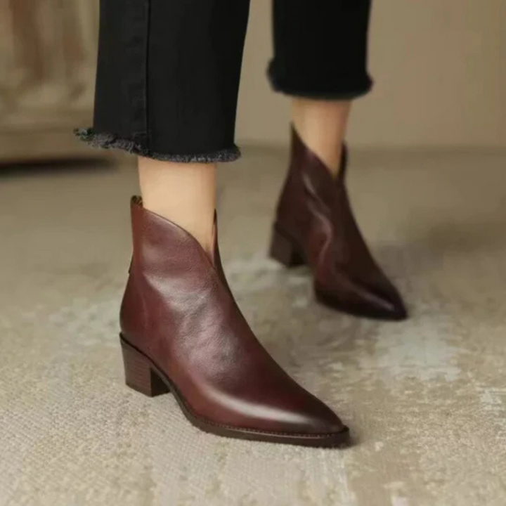Elise | Low-Heel Luxury Ankle Boots