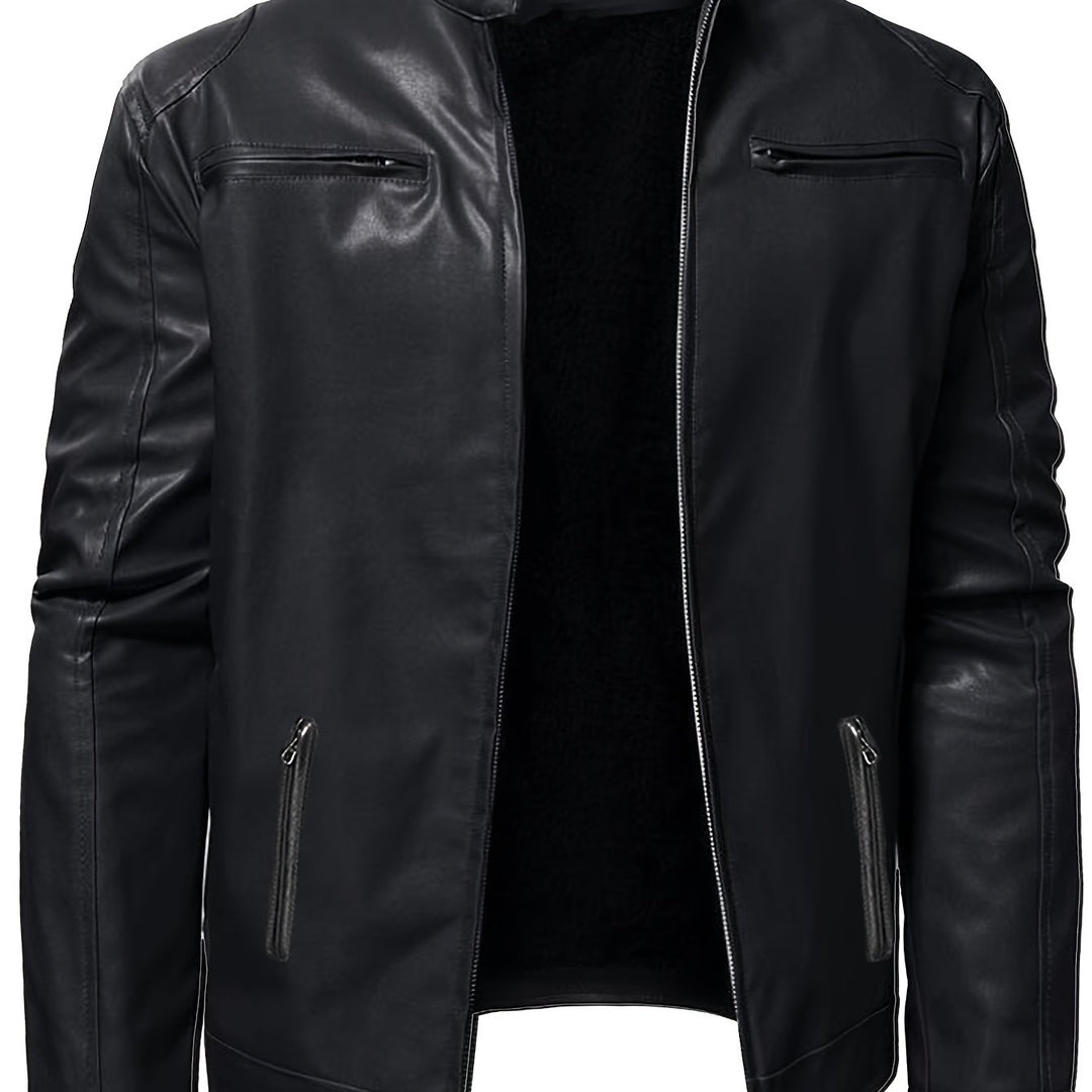 Ethan | Sleek Stand-Collar Moto Jacket